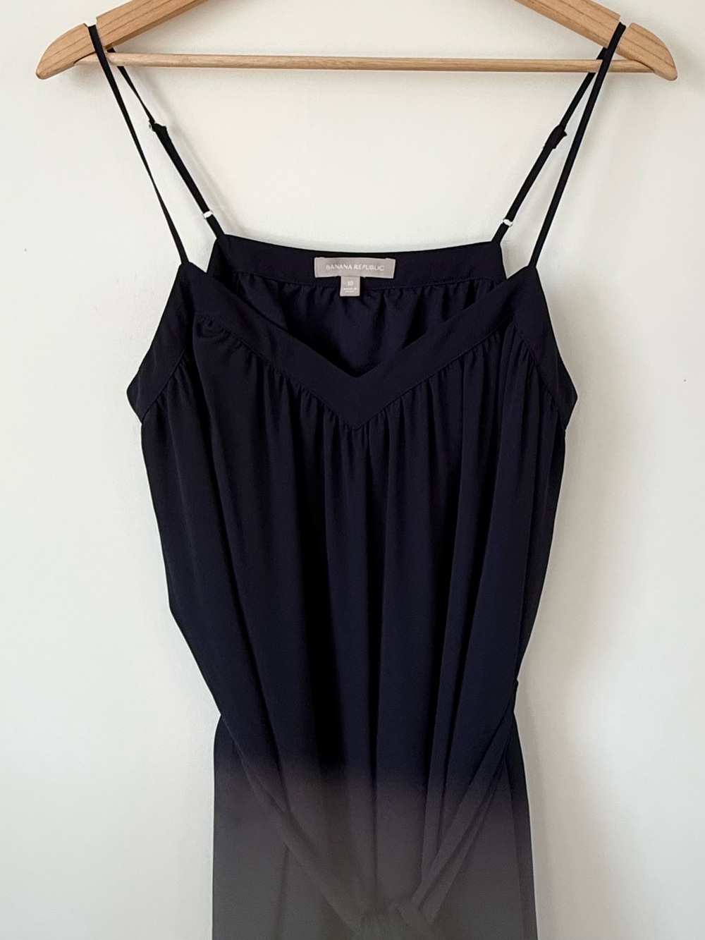 Banana Republic Navy Slip Midi Dress with Tie Waist - Picture 8 of 8